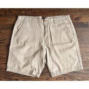 Urban Outfitters CPO Provisions Men's 34 W Tan Linen Shorts